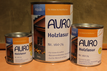 AURO Holzlasur, Aqua, Nr. 160-74 Grau