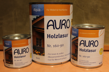 AURO Holzlasur, Aqua, Nr. 160-90 Weiß