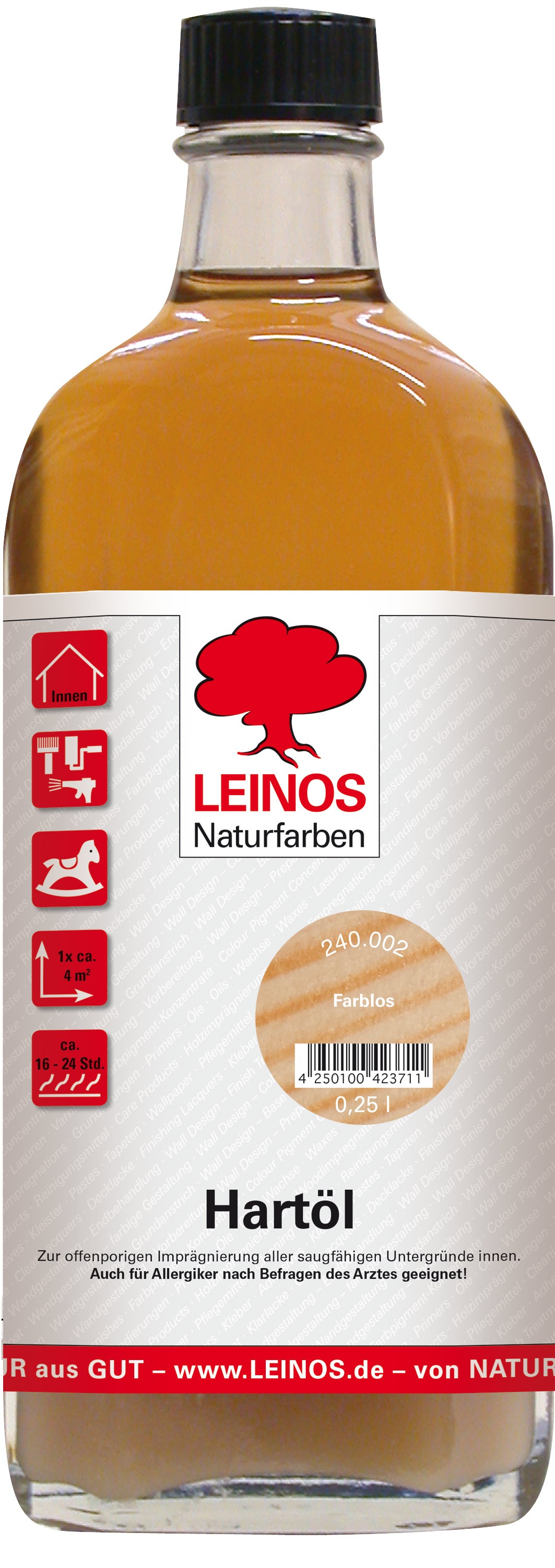 Leinos Hartöl 240 farblos für innen