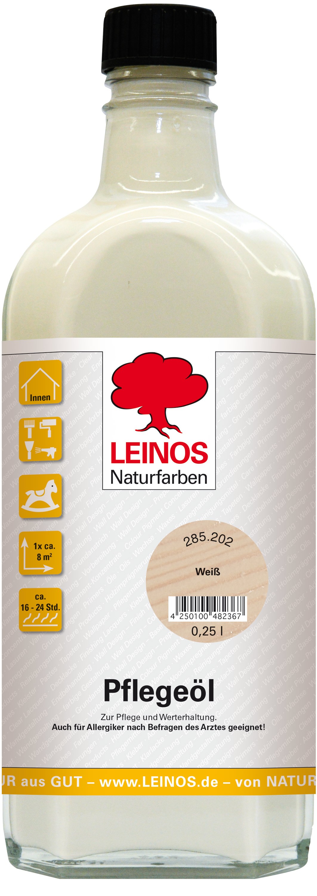 Leinos Pflegeöl 285 weiß