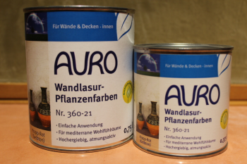 AURO Wandlasur-Pflanzenfarben, Nr. 360-21 Ipiak-Krapp-Rot (Gelbton)