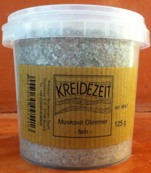 Kreidezeit Muscovit Glimmer - fein, 125 g