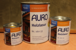 AURO Holzlasur, Aqua, Nr. 160-33 Dunkelrot