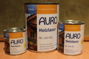 AURO Holzlasur, Aqua, Nr. 160-84 Braun
