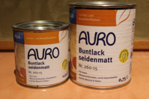 AURO Buntlack, seidenmatt, Aqua, Nr. 260-15 Ocker-Gelb
