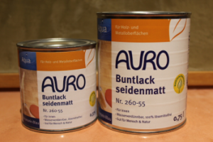 AURO Buntlack, seidenmatt, Aqua, Nr. 260-55 Ultramarin-Blau