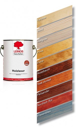 Leinos Holzlasur 260 - 202 - Weiss - für außen! -