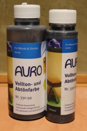 AURO Vollton- und Abtönfarbe, Nr. 330-99, Erd-Schwarz
