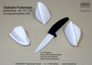 Tadelakt Polierstein (Hartkeramik), spitz