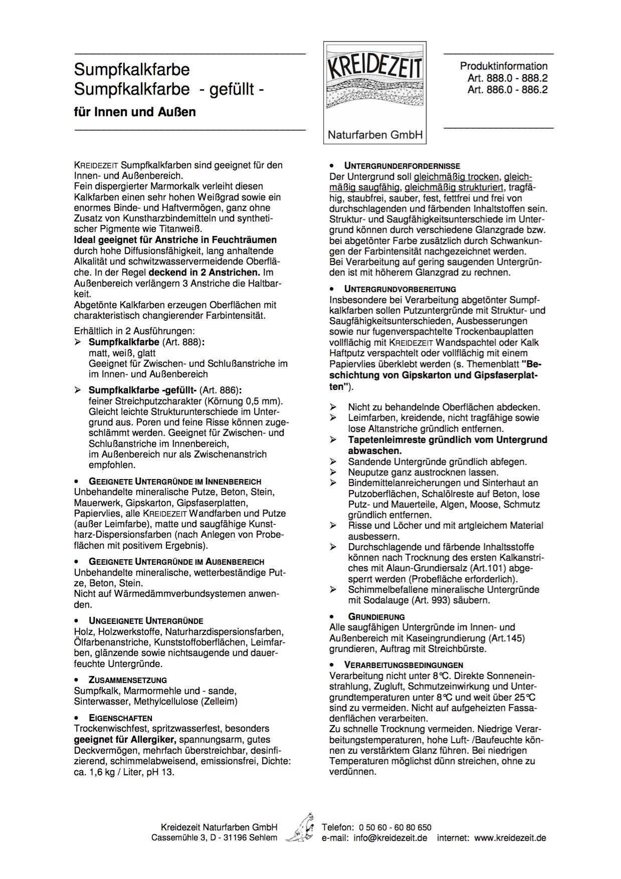 TM Sumpfkalkfarbe TM Sumpfkalkfarbe